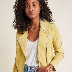 [BLANKNYC] Suede Moto Jacket Citron Small